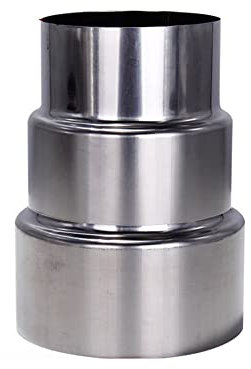 Oniissy Réducteur de tuyau de poêle Ø 100 mm/Ø 70 mm, acier inoxydable, revêtement résistant à la chaleur, réducteur de tuyau de cheminée, adaptateur de conduite, réduction de tuyau, Ø100mm/Ø70mm