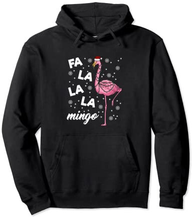 Falalalamingo Guirlande lumineuse de Noël en forme de flamant rose Sweat à Capuche