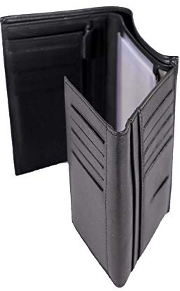 Katana Grand Portefeuille Unisexe en Cuir Lisse à 3 Volets réf 553017 (3 coul.disp.) (Noir)