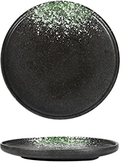 PSYCS Green Forest Steak Plate Home Ceramics Western Italian Plate Japanese Sushi Plate Breakfast Dessert Plate Creative Pizza Plate