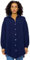 SASSYCLASSY Oversize Musselin Bluse Damen Langarm - Oversized Freizeit Look - Hemdbluse lang aus Baumwolle mit V Ausschnitt - Long-Bluse One Size (Gr. 36-48) Dunkelblau