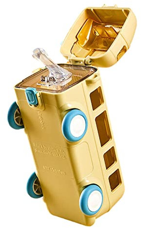 Coupe Bus Shape, Tasse de paille étanche à 360° pour tout-petits - Gobelet pour tout-petits avec sangle et capsules de bouteille pop-off sans BPA Lave-vaisselle Sûr pour la maison Homraa