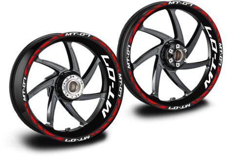 Adesivi cerchi moto compatibile con yamaha mt07 mt-07 rossi