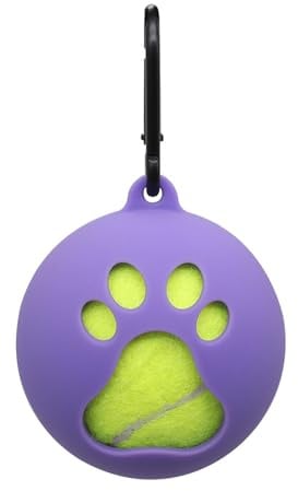 Scnvsi Leichter Tennisballhalter mit Hundeleinenbefestigung, freihändiger Haustierball-Abdeckungshalter, tragbarer Tennisball-Clip
