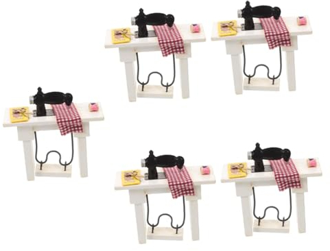BESTonZON 5St nähmaschinen Modell Möbel winzige Häuser Miniatur Einrichtung Mini-Nähmaschine für Puppenhaus Nostalgie Kleines Geburtstagsgeschenk Zubehör Spielzeugzimmer Stoff