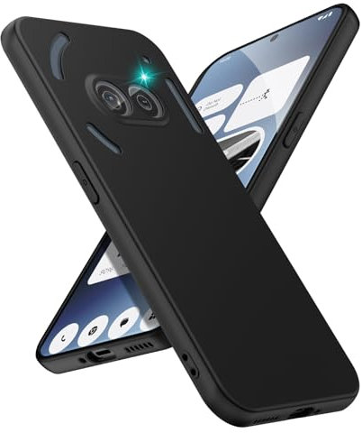 SineOrdo Handyhülle für Nothing Phone 2a / 2a Plus Hülle, Schutzhülle Nothing Phone 2a / 2a Plus Ultra Dünn Hüllen Silikon TPU Sturzfest Weiches Case Matte - Schwarz