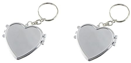 VALICLUD 2 Pièces Porte-Clés Avec Miroir Mini Miroir Porte-Clés Miroir De Poche Porte-Clés Miroir Cosmétique Porte-Clés Avec Miroir