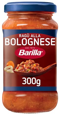 Barilla Sugo Ragù alla Bolognese, Salsa Pronta al Pomodoro Italiano e Carne Selezionata Senza Glutine, Sugo Pronto, Confezione da 300g