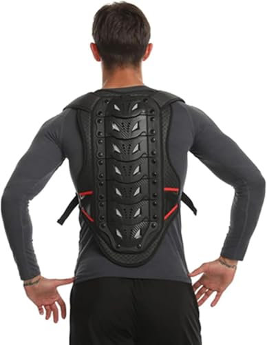SUWFEZUF Equipo de protección para Motocicleta, protección de Espalda para Motocicleta, Armadura de protección para Espalda de Motocicleta, Protector de Columna de esquí Alpino para Ciclismo,M,Black