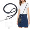 Yopeqok Mobile Phone Chain Universal, Mobile Phone Lanyard, Water Diamond Full Diamond Chain with Clip, Anti-Lost Lanyard, Compatible with Any Mobile Phone and Bags (Kristallschwarz)
