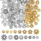 Kappen Für Abstandsperlen Blumenperlenkappen Messing Endkappen Golden Spacer Beads Caps Hollow Schmuck Spacer Perlenkappen Bali Stil Gemischtes Tibetisches Silber Antikes Gold Für Diy Craft Ohrringe