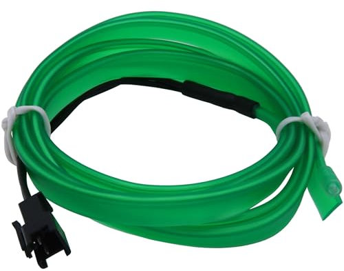 Recambo 6M EL Wire LED Ambiente Beleuchtung, 12V Flexible Neon Lichtleiste, Innenraumbeleuchtung für Auto, Inverter Inklusive, Wasserdichtes Ambientelicht für PKW, Grün