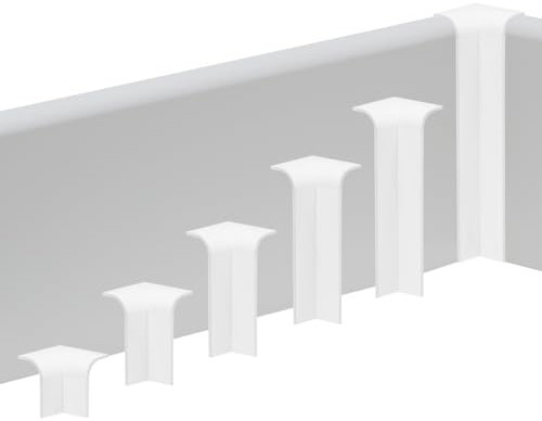 REESE Innenecke Weiß für Sockelleisten | 18 x 100 mm | passgenau | Profil München | Verbinder für Leisten | einfache Montage ohne Bohren