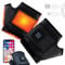 Rechargeable Heated Fingerless Gloves, Half Fingers USB Heating Warm Glove Mittens for Women Man Winter Work Touchscreen Outdoor Sports(L)