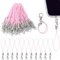 50 Stück Rosa Cordón para móvil para llaveros, lazos para móvil con mosquetón, correa de anilla para teléfono, cordón para móvil para colgantes, colgante para llave USB