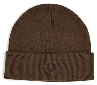 Fred Perry Unisex C9160 Klassische Mütze aus Baumwollmischung mit Logo in Burnt Tobacco Brown, Einheitsgröße, Gebrannter Tabak, Einheitsgröße