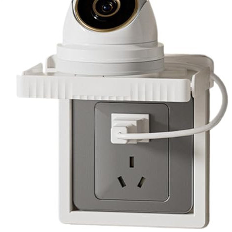 Socket Speaker Shelf - Bathroom Outlet Shelf with Storage, Wall-Mounted Outlet Shelf | Small Space-Saving Wall Shelf for Phone Charging, Adhesive Outlet Shelf, Vertical Wall Holder Extender for Camera