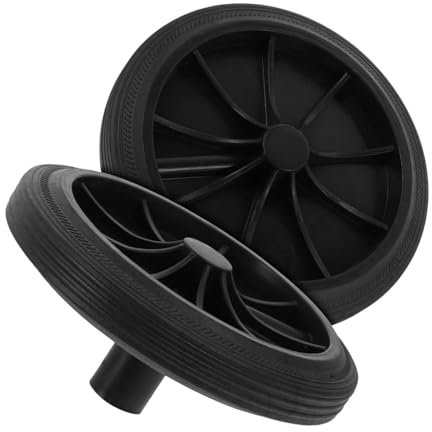 Baoblaze 2Pcs Garbage Can Wheels Trash Garbage Bin Wheel Black Fits Shafts Diameter ≤ 2.2cm Sturdy Replacement Part Garbage Can Pulley