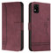 Funda con tapa para teléfono móvil compatible con ZTE Blade A31, funda protectora de TPU a prueba de golpes, funda de piel sintética con tapa magnética, tarjetero (rojo)