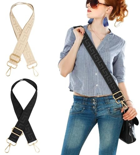 2 Stück Taschengurt,Schultergurt für Tasche Taschengurte zum Wechseln,80-130 cm Verstellbar Taschengurten Breit 3.8cm,Taschenband Schulterriemen Tragegurt für Handtaschen Damen Taschenriemen (B)