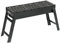 Outsunny Portable Charcoal Grill with Pull-Out Charcoal Basin, Folding Tabletop Barbecue, Compact Camping BBQ, Galvanised Metal, 73 x 20 x 35 cm, Black