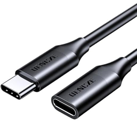 KEXIAO Cable de extensión USB C (20 Gbps/240 W) USB 3.2 tipo C macho a hembra extensión 4K a 60Hz para pantalla USB C
