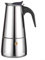 Caffettiera moka in acciaio inox, 2/4/6/9 tazze, compatibile con fornelli a induzione, valvola di sicurezza, manico resistente al calore (300 ml)