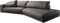 DELIFE Big-Sofa Snoosh Mikrofaser Schwarz Vintage 400x150 cm Recamiere rechts
