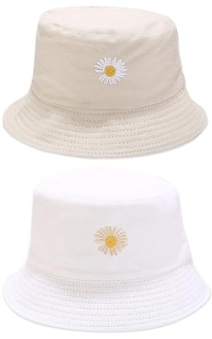 HTTDSLF 2 Stück Fischerhut Damen Fischerhut Sonnenhut Damen Reversibel Fischerhüte Anglerhut Sonnenhut für Camping Reisen Urlaub, Unisex