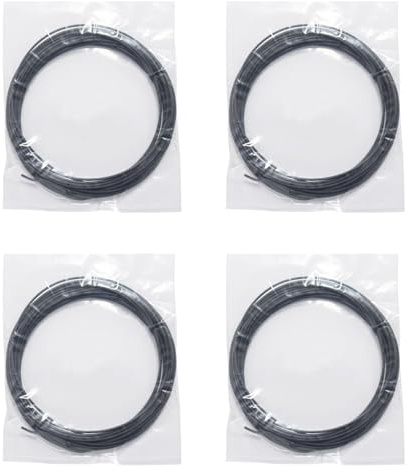 Reinscer 4Stück 5 M Pcl 1,75 mm Filament Niedrige Temperatur 3D Druck Stift Zubehör für 3D Drucker / 3D Drucker Stift (Schwarz)