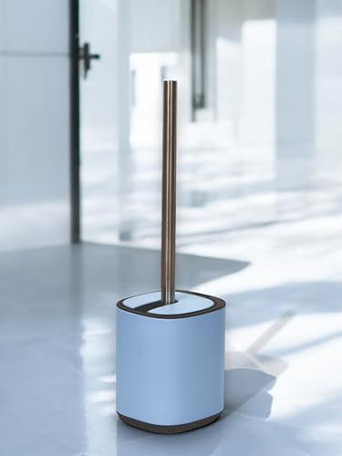 Showerdrape Echo Blue Steel Toilet Brush & Holder