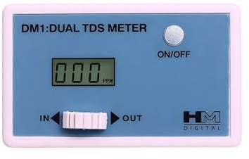 HM Digital Messgerät DM-1 Inline-Dual TDS-Monitor-Messgerät, 0–9990 ppm (0-0,999%), +/-2% Anzeige-Genauigkeit