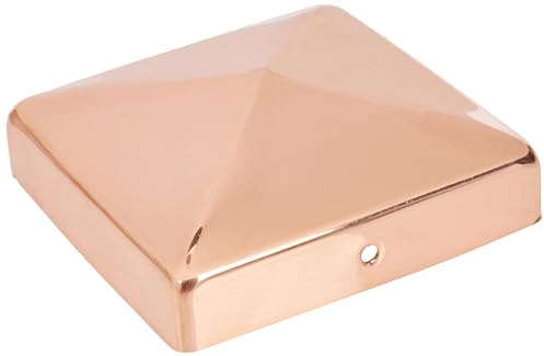 Alberts 217297 Capuchon pour poteau en bois | forme plate | cuivre | 90 x 90 mm