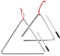 XDrum Triangel Starter Set mit Schlägel - 2x Triangle für Kinder und Musikalische Früherziehung - Schlaginstrument mit 15cm (6) und 25cm (10) Größe und Klöppel - Stahl Rhythmusinstument