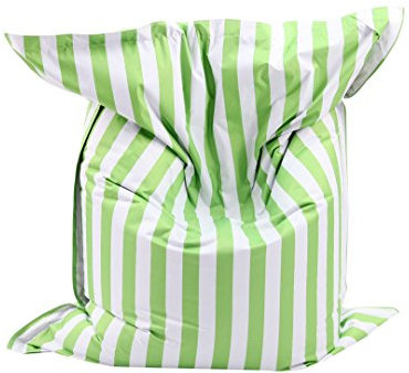 Mesana S-10077/24 Premium Outdoor Riesensitzsack Streifen mit Innensack, 140 x 180 cm, hellgrün