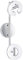 Fischer & Honsel Deckenleuchte Donut 2x HV-LED 5,5 Watt, chromfarben, 23282, 34 x 9 x 14 cm (LxBxH)
