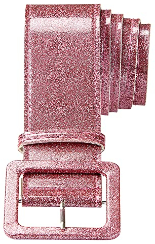 W WIDMANN MILANO Party Fashion - Glitter Gürtel, circa 120 cm, Accessoire für 70er Jahre Disco Kostüme