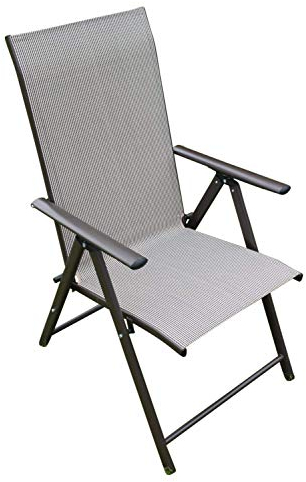 2-er-Set von Gartenstühlen, 7-Fach verstellbar, mit wetterfestem Textilene-Bezug in Tweed