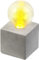 Lampe de table décorative à LED avec socle en béton, alimentation par piles ou USB [Lunartec]