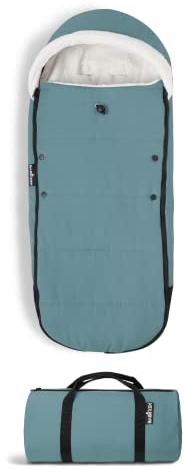 Saco BABYZEN YOYO, Aqua - Forro polar y capucha con cordón para mantener caliente al bebé - Incluye bolsa para viaje - Lavable a máquina