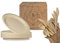 greenpiece ® 25 Assiettes en Fibre de Bambou 25cm + 25 Ensembles de Couverts en Bambou | Écologiques | Biodégradables | Extra Résistant | sans Emballage en Plastique | Jetables