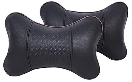 Auto Nackenkissen,2psc Leder Auto Nackenkissen Hals Rest Kissen Kopfstütze für Autositz Kopfstütze Kissen,Auto Kopfkissen Nackenkissen Nackenstützkissen Kopfstütze Kissen für Kopf Hals