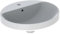 Geberit VariForm Einbauwaschtisch oval, 500x450mm, mit Hahnloch, mit Überlauf, Farbe: Weiß, mit KeraTect - 500.713.00.2