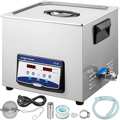 VEVOR Nettoyeur Digital Affichage Ultrasonique Appareil de Nettoyage Ultrason Nettoyeur de Bijoux Machine Ultrasonique 220V (20L)