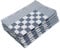 ZOLLNER 6er Set Geschirrtücher Baumwolle in 65x65 cm - extrem saugstarke und robuste Küchentücher - waschbar bis 60°C – in blau kariert - Gastronomiequalität - Oeko Tex® Zertifiziert