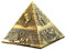 Anjing Winddichter Pyramiden-Aschenbecher mit Reliefs, Raucher-Aschenbecher für Zuhause, Büro, Bar, Dekor, goldfarben