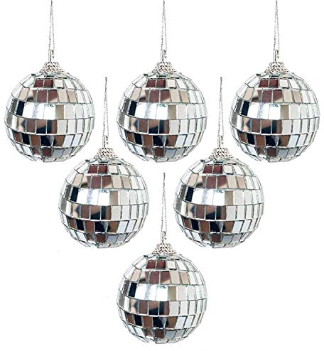 DQZSY 6 Stück 5 cm Discokugel Dekoration hängende Spiegel Ornamente Bar Party Hochzeit Weihnachtsbaum und Musik Festivals Dekoration