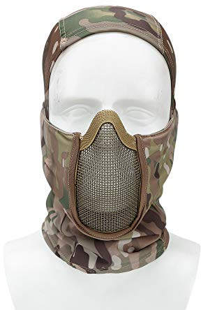 WarmHeartting Balaclava Mesh Masken Taktische Sturmhaube Ninja Style VollgesichtsGesichtsschutz für Airsoft Jagd