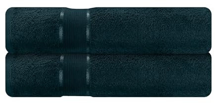 Mixibaby 2er Set Badetuch Badetücher Tücher 100cm x 150cm Frottee 100% Baumwolle 500g/qm, Farbe:Dunkelgrün