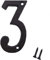 Suithink 3 Inch Black Metal Digital Arabic Numbers Cast Iron House Sign Door Plate DIY Address Numbers for Cafe Wall Courtyard Decor Creative Address Door Numbers with Fixing Screws (3)